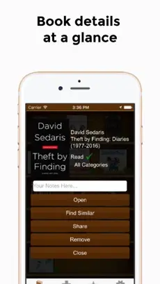 MyBookList app showing a home library organized into shelves by genre and author