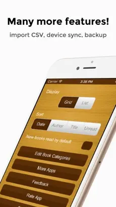 MyBookList app searching an owned-books catalog to check before buying a duplicate